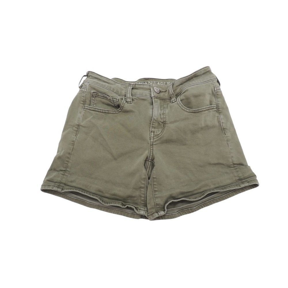 American Eagle Womens Midi Shorts olive green size 4
